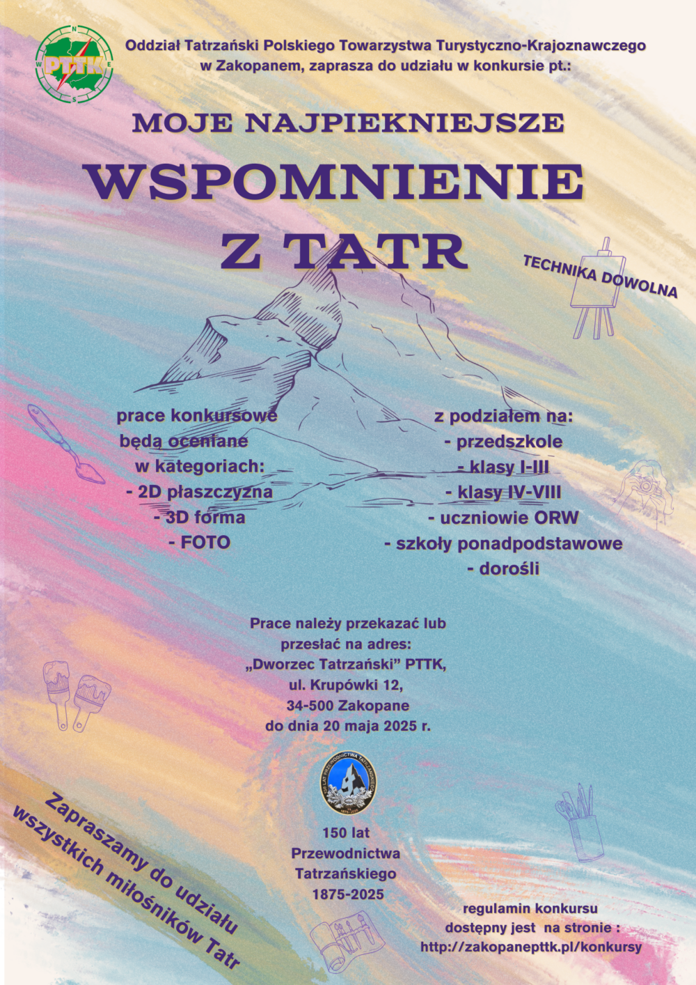Konkurs plastyczny „Najpiękniejsze wspomnienie z Tatr”